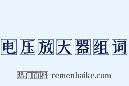 电压放大器组词是什么意思的图片